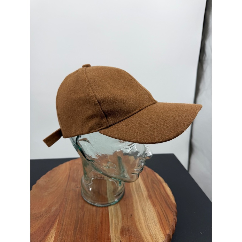 Nordstrom Rack Wool Blend Baseball Cap Men OS Brown Adjustable Strap Hat